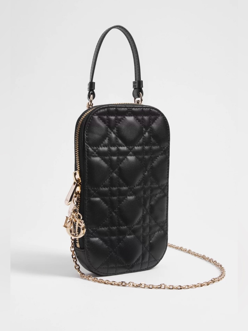 Lady Dior Call'in Dior Phone Holder
Black Cannage Lambskin